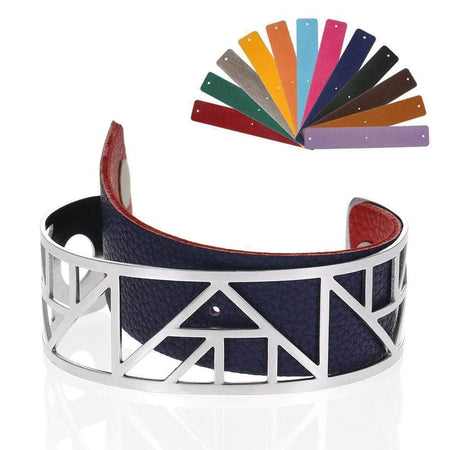 Lot de 12 bandes en cuir